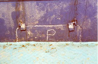 Photo 7 - Main deck freeing port welded shut - Starboard side is similar